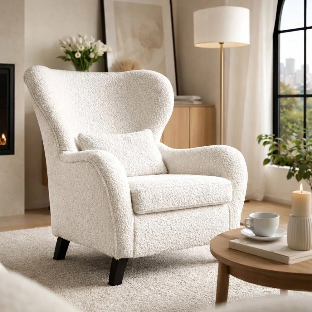 Fotoliu cu spătar înalt alb Miuf - Miuform