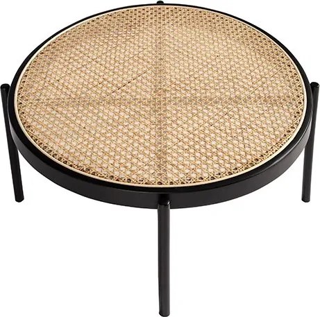 Masuta de cafea rotunda design modern Rattan