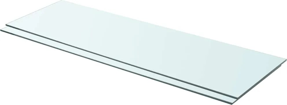 vidaXL Rafturi, 2 buc., 90 x 30 cm, panouri sticlă transparentă