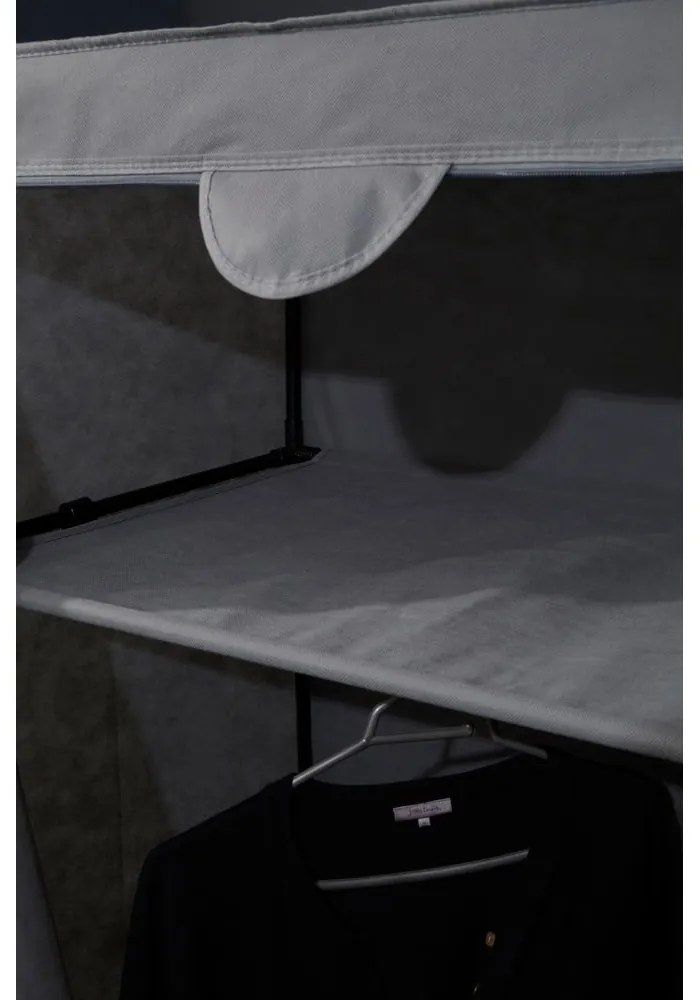 Șifonier gri din material textil 90x160 cm Dara – Premier Housewares