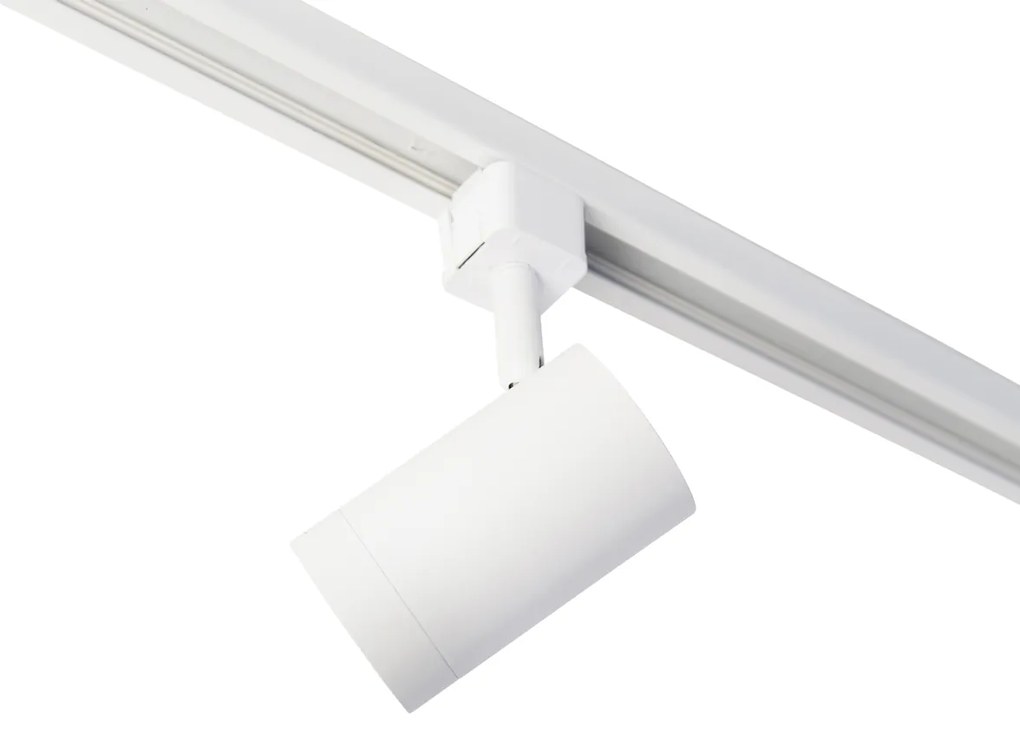 Sistem modern de iluminat pe șine cu 6 spoturi albe monofazate 200cm - Iconic Jeana