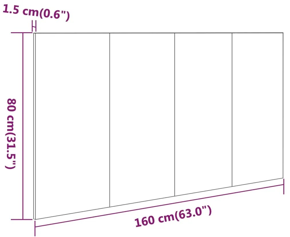 Tablie de pat, stejar Sonoma, 160x1,5x80 cm, lemn prelucrat 1, Stejar sonoma