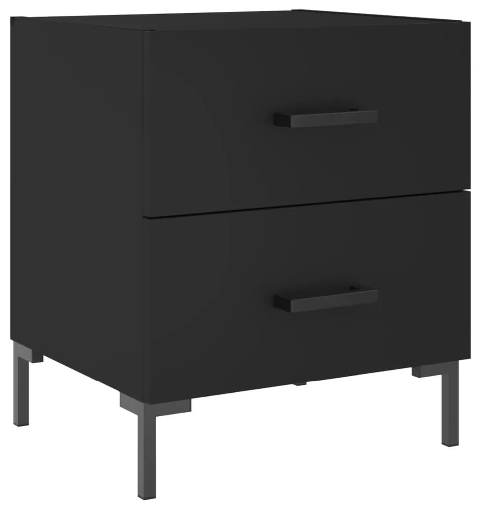 827310 vidaXL Noptieră, negru, 40x35x47,5 cm, lemn compozit