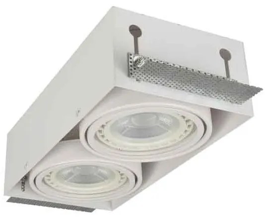 Spot incastrabil directionabil tavan/plafon NOVA GIPS 2 alb
