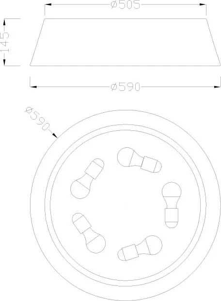 Plafoniera, Lustra aplicata maro SABINA 59cm