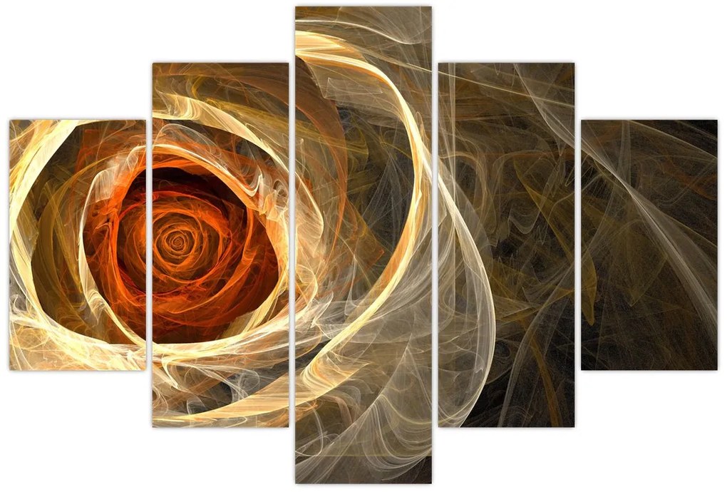 Tablou - Trandafiri abstracți în culori aprinse (150x105 cm)