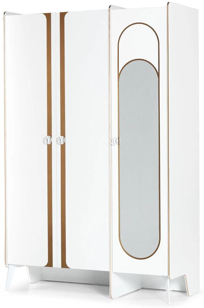 Dulap cu oglinda Elegant 209 cm alb