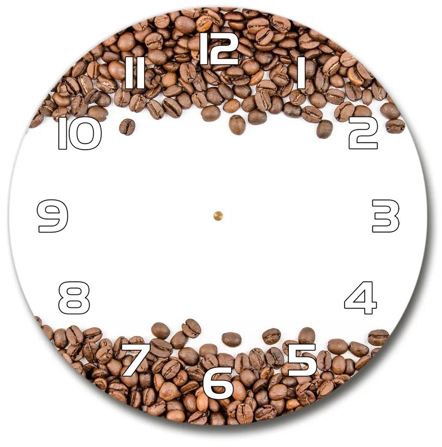 Ceas din sticlă rotund Boabe de cafea