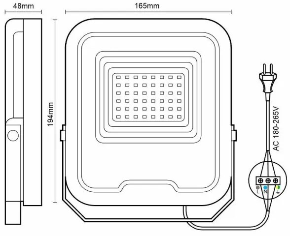 Proiector LED PROFI LED/30W/180-265V 5000K IP65