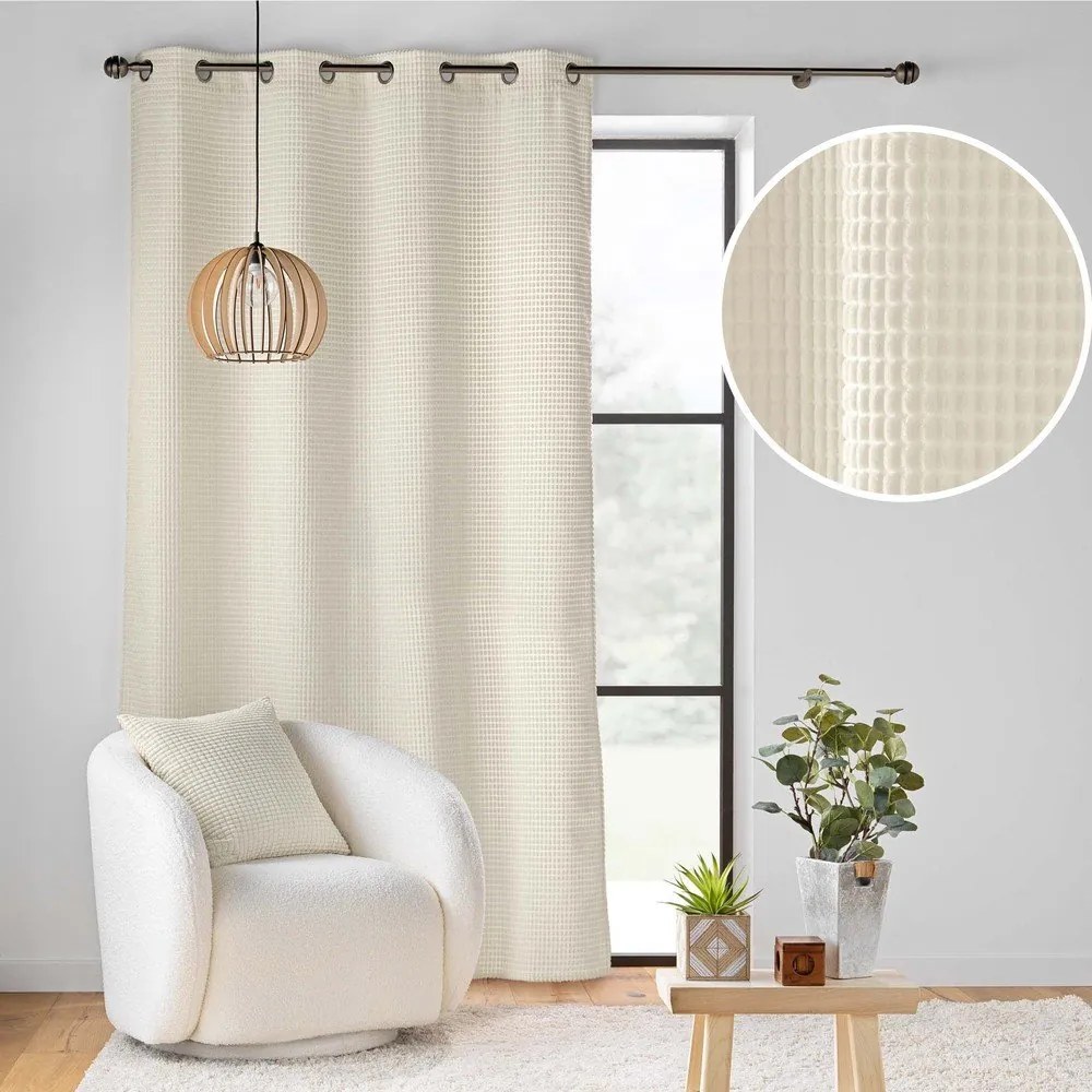 Draperie bej din catifea 140x260 cm Swing – douceur d'intérieur