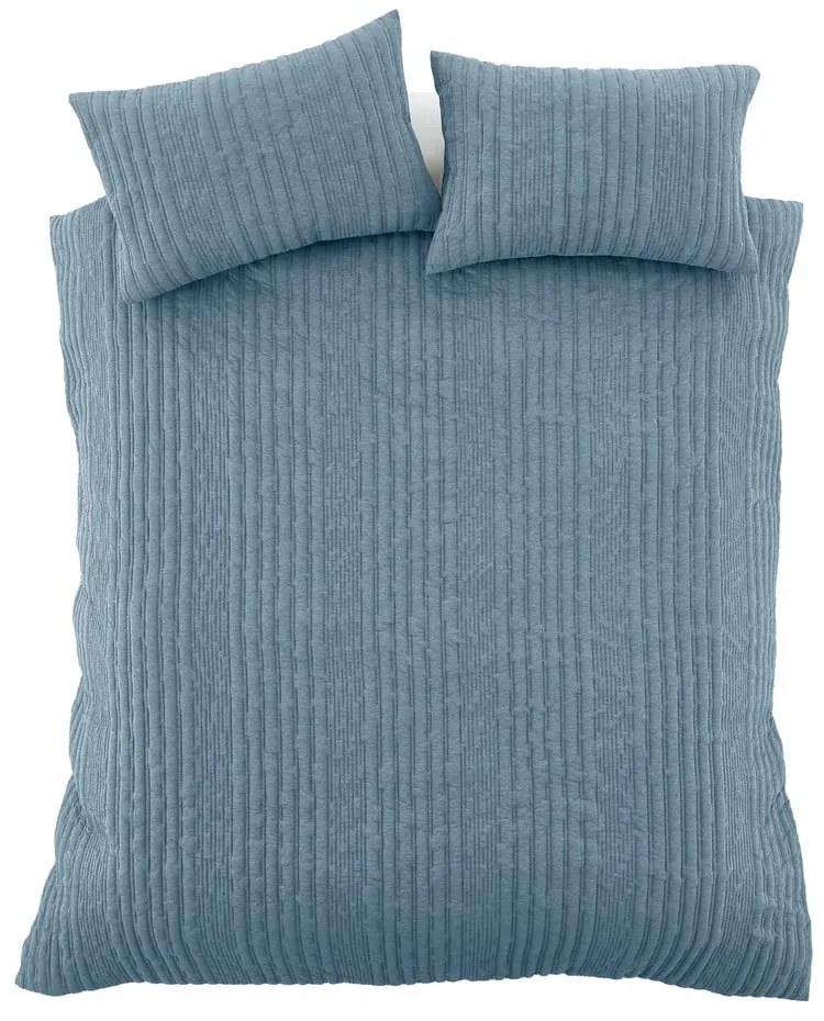 Lenjerie de pat albastră pentru pat dublu 200x200 cm Tamba Stripe – Pineapple Elephant