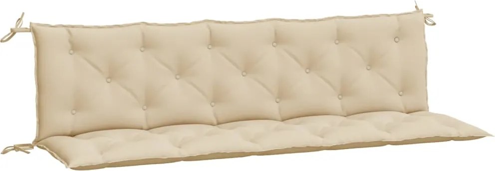 vidaXL Perne bancă de grădină 2 buc., bej, 180x50x7cm, țesătură oxford