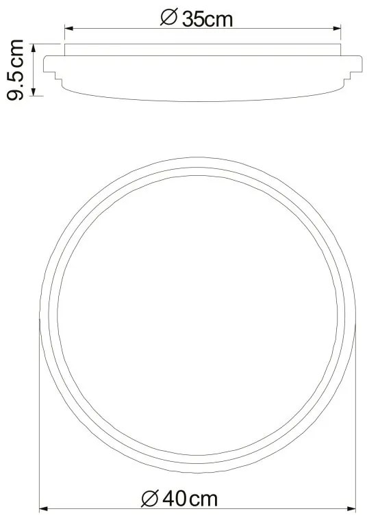Plafoniera LED cu telecomanda design modern Aley alb