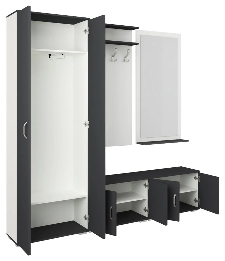Set Hol Como V5, Antracit/Alb, L 200 cm