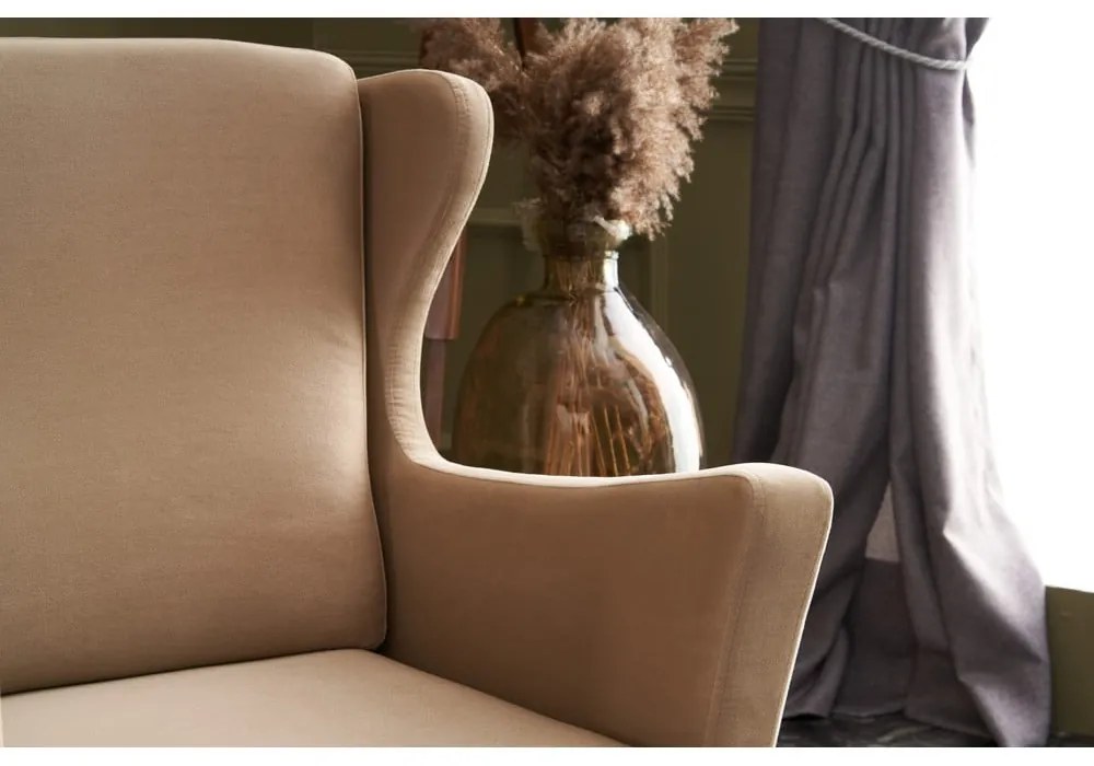 Fotoliu wing bej Lola Brejer – Artie