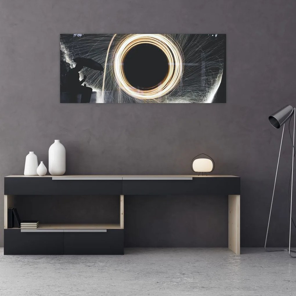 Tablou - Show de lumini în ploaie (120x50 cm)