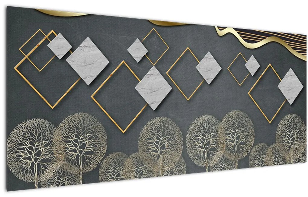 Tablou cu abstracție (120x50 cm)