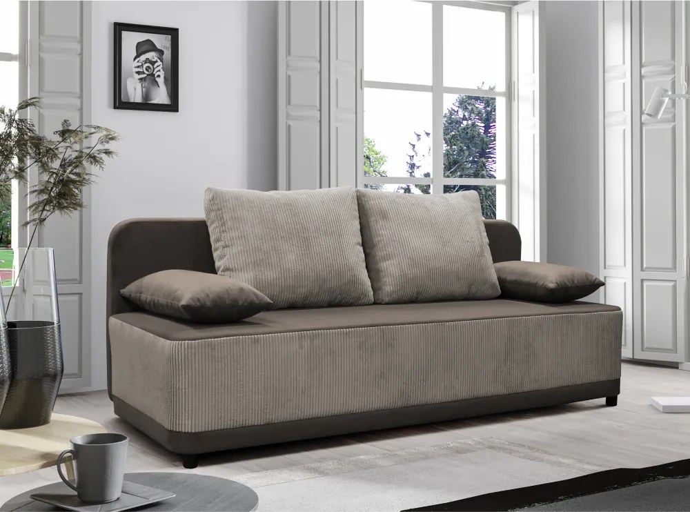 Canapea extensibilă, gri-bej Taupe, SENTY