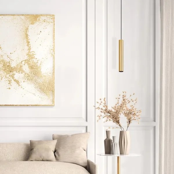 Lustră pe cablu LUNGOMARE 1xGU10/10W/230V auriu