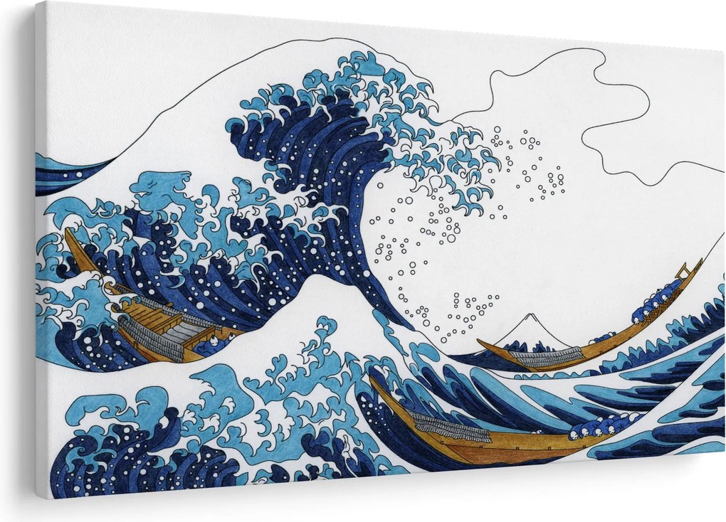 Tablou - Desen japonez, valuri (90x60 cm)