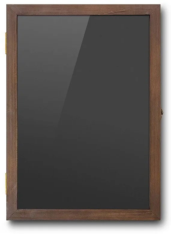 Vitrina magnetica din lemn A3, neagra