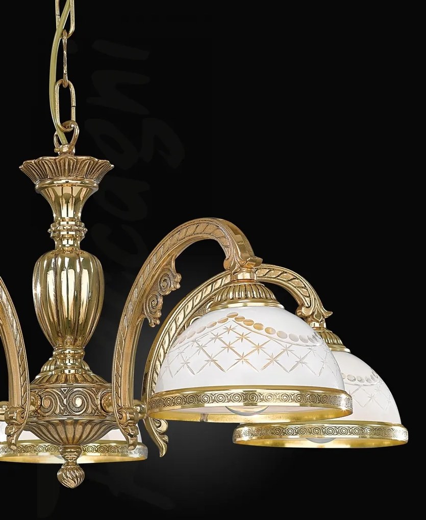 Candelabru din alama cu 5 brate design italian 7102