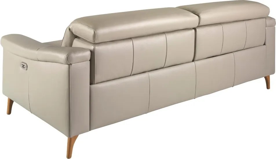 Canapea 3 locuri eleganta, design LUX cu functia relax Cowhide taupe grey