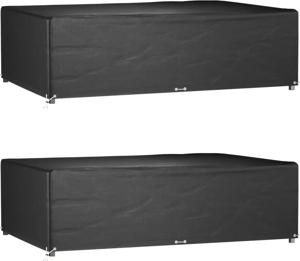 vidaXL Huse mobilă grădină, 2 buc, 12 ocheți 227x152x65cm, rectangular