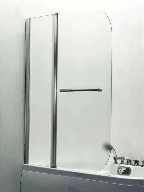 Paravan de cada pivotant Inter Ceramic 100x140 cm sticla 5 mm profil crom lucios-opac stanga