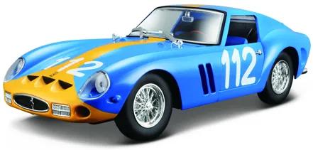 Macheta Ferrari 1 24 racing 250 Gto albastru cu galben, Bburago 26305