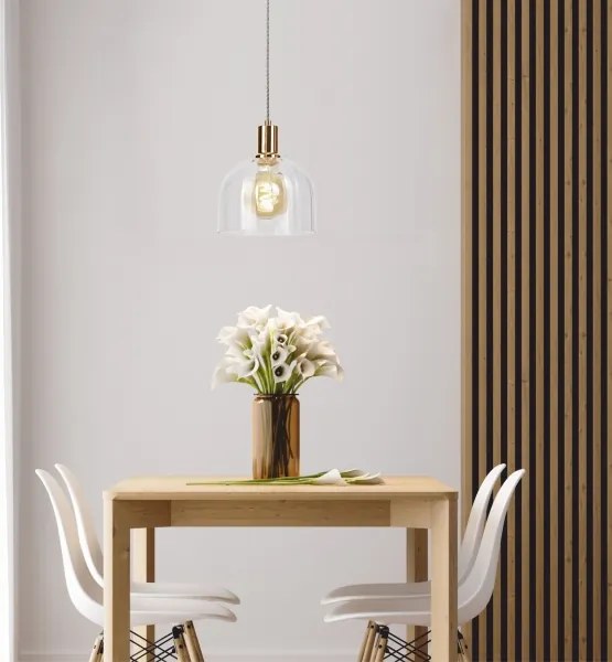 Lustră pe cablu VIVE 1xE27/15W/230V aurie