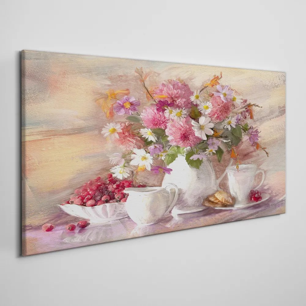 Tablou canvas Cupe cu flori abstracte