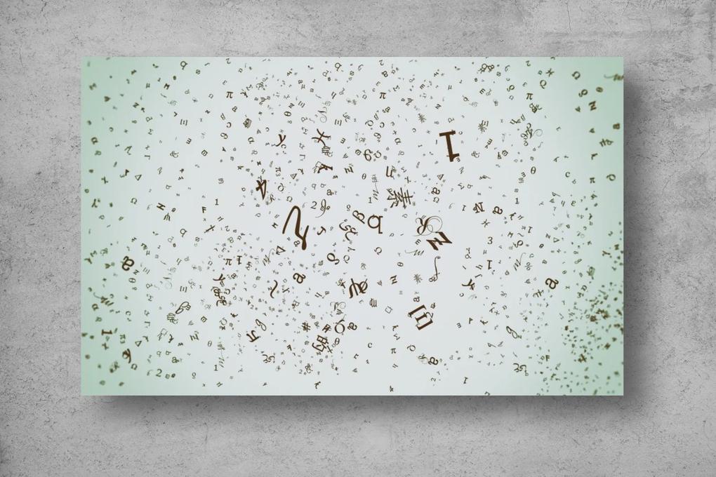 Tapet Premium Canvas - Literele alfabetului amestecate abstract