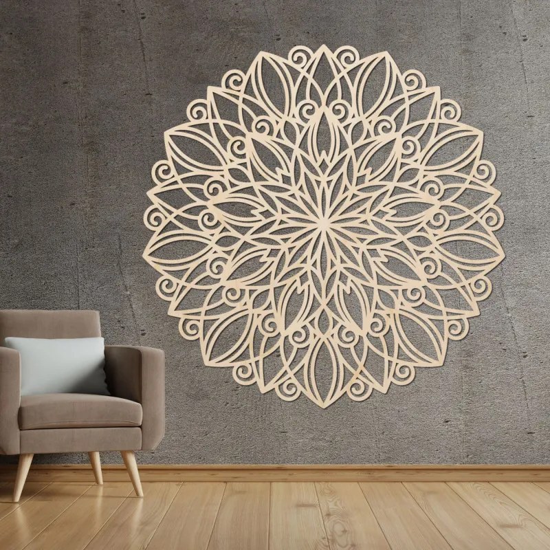 SENTOP | Mandala din lemn pe perete, floare dansatoare | ORPEROF