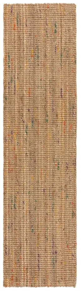 Covor tip traversă în culoare naturală țesut manual din iută 60x300 cm Jute Boucle Multi – Flair Rugs