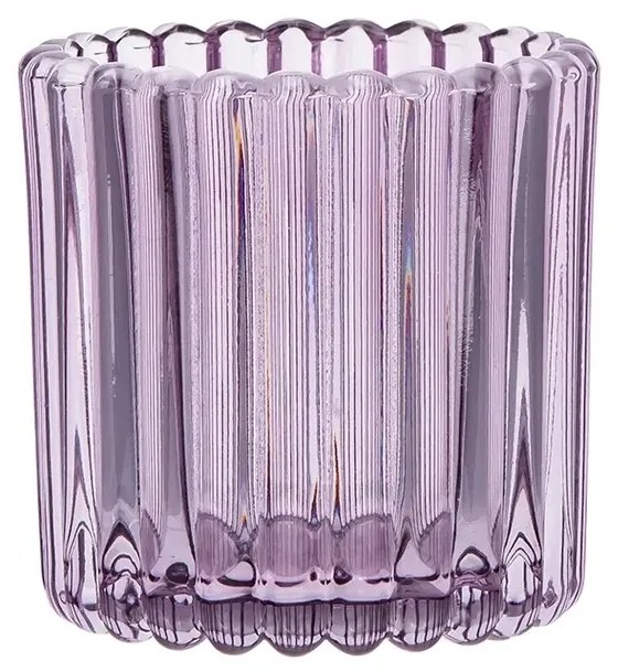 Suport de sticlă pentru lumânări Altom Tealight, diametru 8,5 cm, violet