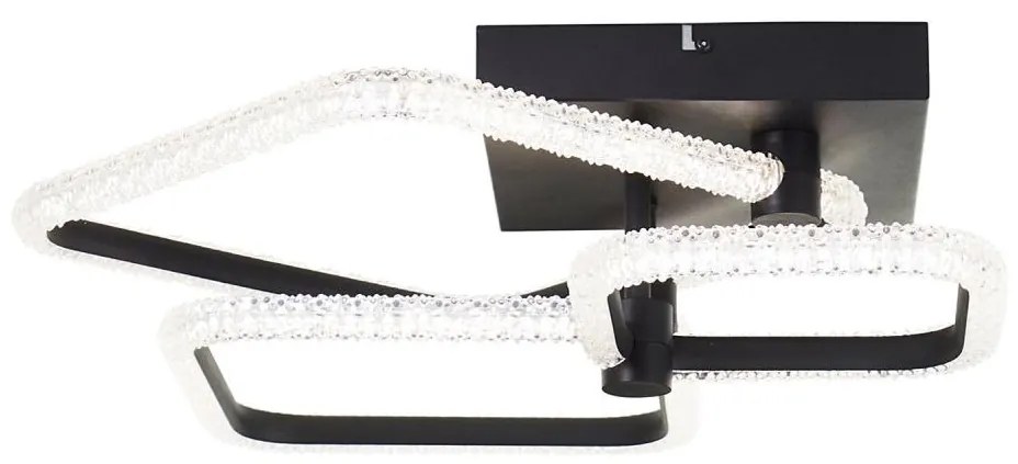 Brilliant - Plafonieră LED dimabilă AYDIN LED/34W/230V, neagră + telecomandă