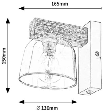 Lampă de perete CARDAMON 1xE14/40W/230V Rabalux 3081