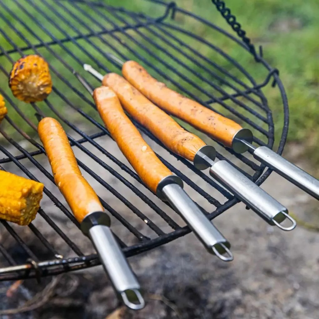 Set ustensile pentru gratar/BBQ, 10 piese, inox, Klausberg KB7901