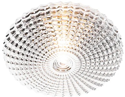 Plafonieră clasică neagră cu sticlă fumurie 35 cm IP44 - Nohmi