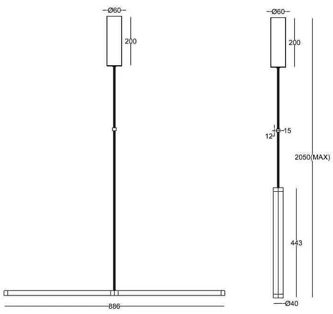 Lustra LED design modern Supersymmetry alb