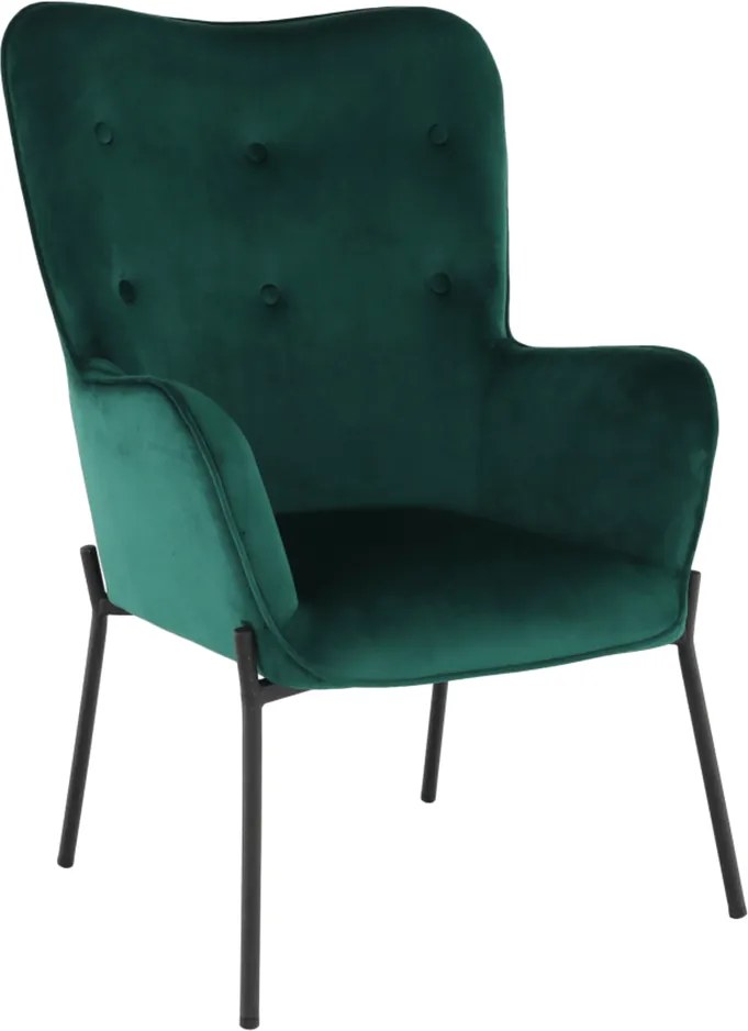 Fotoliu de design, catifea Velvet smarald, SURIL