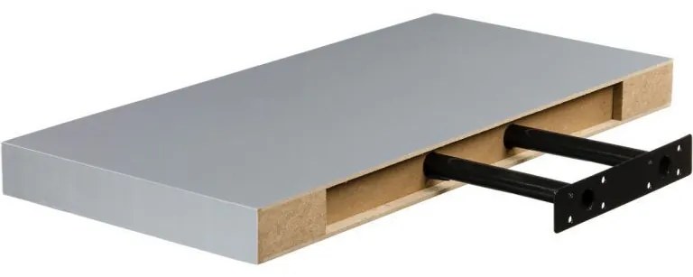 Raft de perete stilist Volato, 60 cm, argintiu