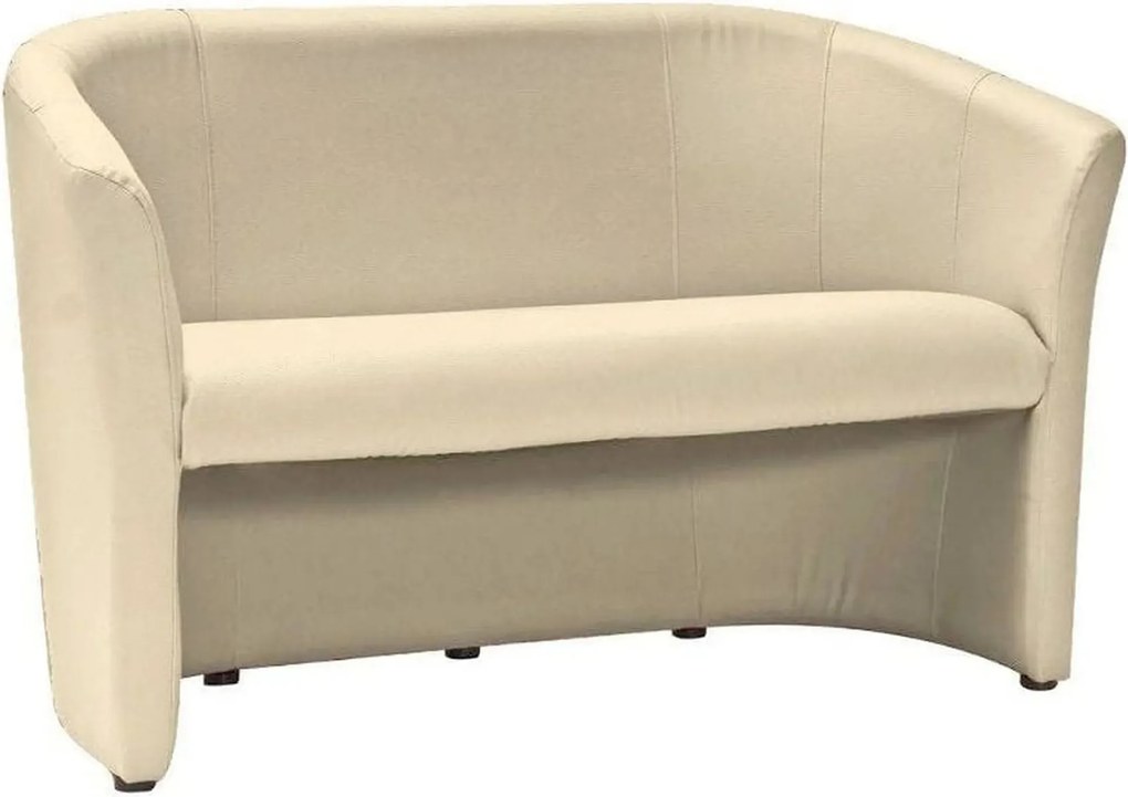 Canapea TM-2, crem, piele ecologica, 126x60x76 cm