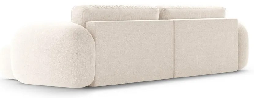 Colțar crem extensibil/cu spațiu de depozitare cu tapițerie din chenille Tonale – Cosmopolitan Design