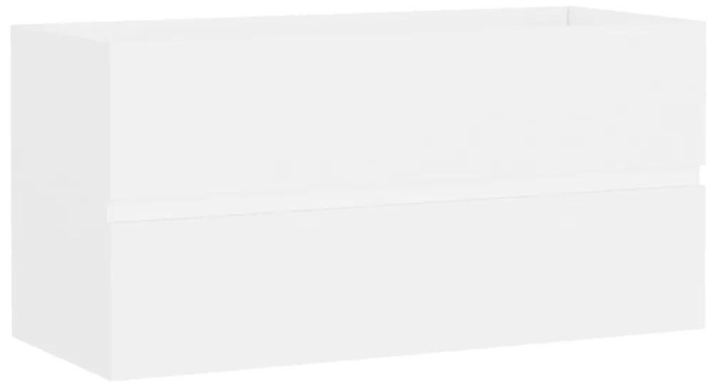 804755 vidaXL Dulap de chiuvetă, alb, 90x38,5x45 cm, PAL
