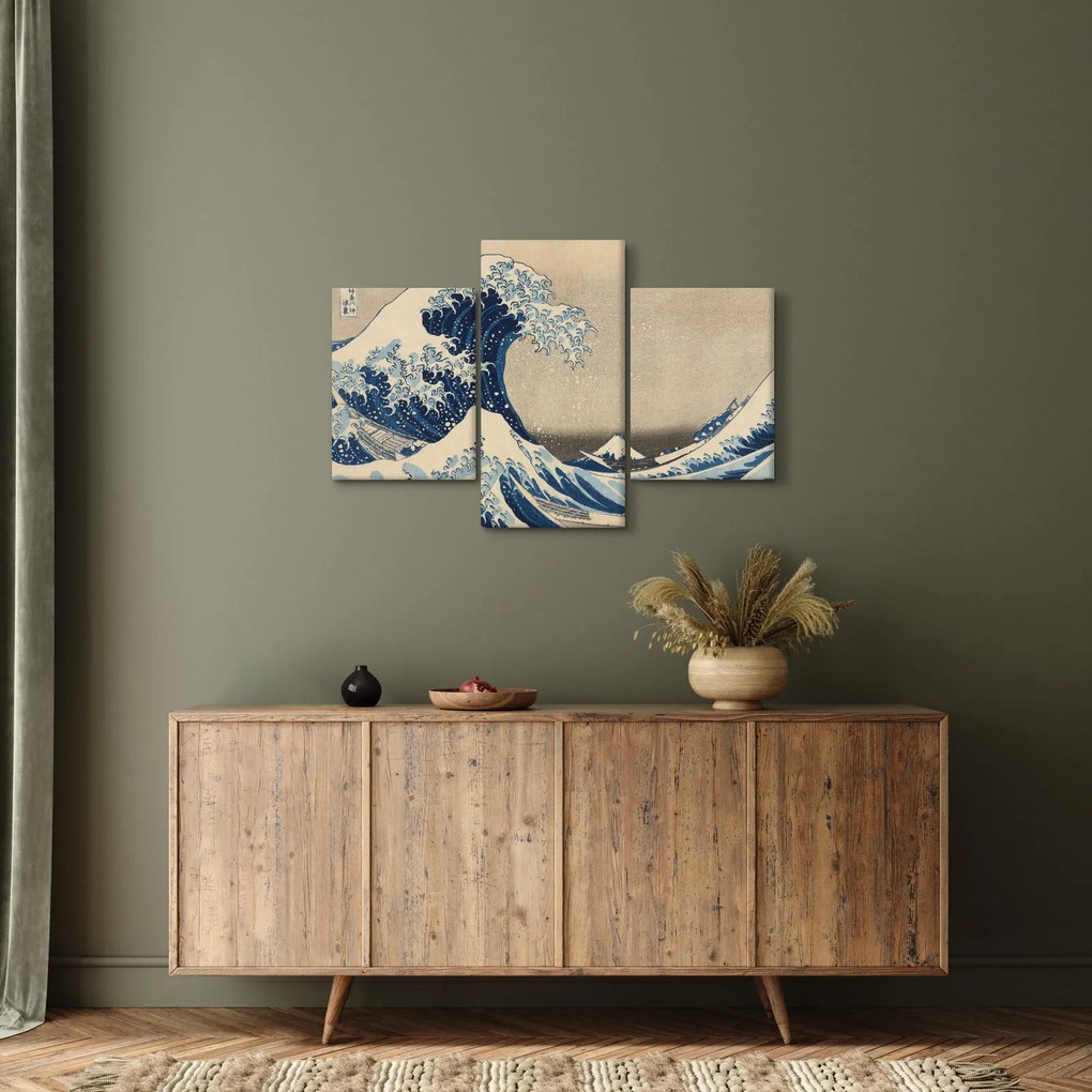 Tablou - Katsushika Hokusai, Under the Wave off Kanagawa, reproducere (90x60 cm)