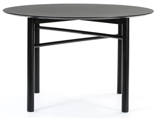 Masă dining rotundă Teulat Junco, ø 120 cm, negru