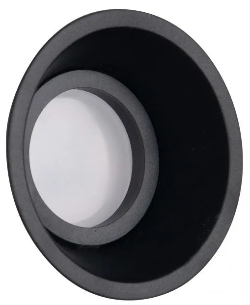 Spot incastrabil tavan/perete, design modern DEEP negru H0111 MX