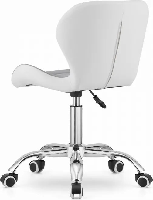 OFERTA Scaun de birou alb-gri AVOLA VELVET II. calitate